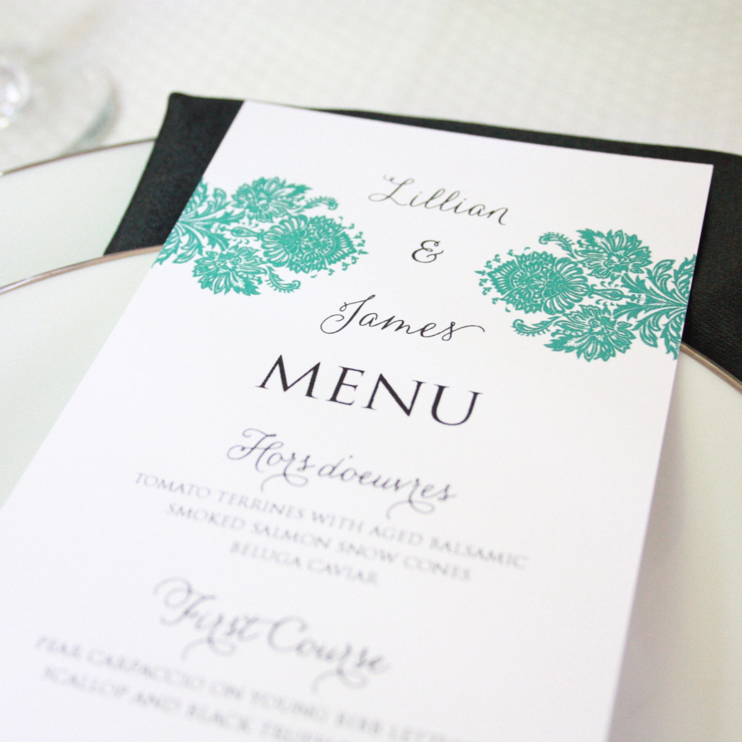 Printable Menu- Choose from 40 designs