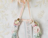 Wedding Lucky Horseshoe made from vintage lace and fabric (number three)