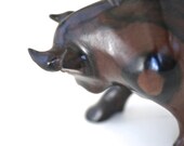 Bull in the Man Cave - Mid Century Decor, Carved Wood Bull