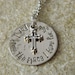 Graduation Confirmation First Communion Necklace or Keychain with Silver Cross