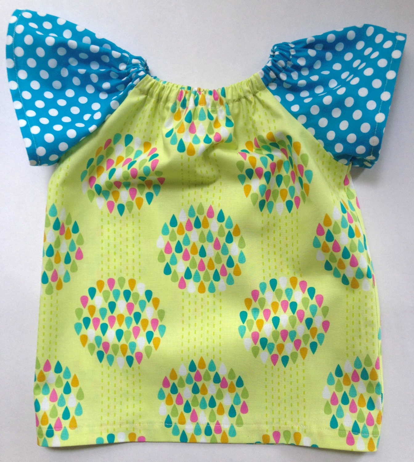littfour neon rain drop baby peasant dress
