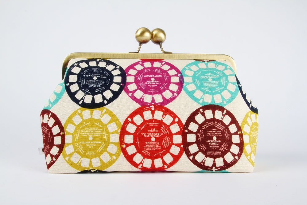 Home pouch - Viewfinders in multi - metal frame clutch bag