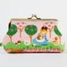 Little pouch - Alice in Wonderland - metal frame clutch bag