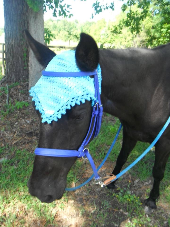 Horse Fly Bonnet without Ears, Cotton - MTO