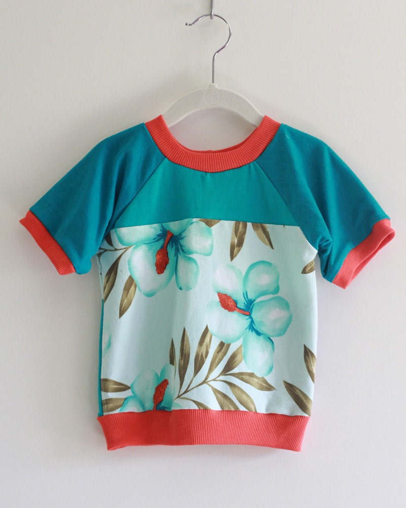Upcycled Girls Shirt - 18 months to 2t