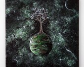 Tree on a Planet 12X12 painting