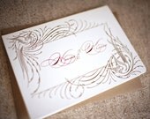 Hugs and Kisses Swirl Folded Greeting Card