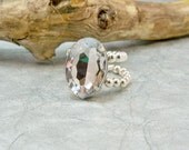 Clear Cocktail Stretch Ring, Acrylic Cocktail Ring, Stretch Band Ring, Handmade Ring, Womens Ring