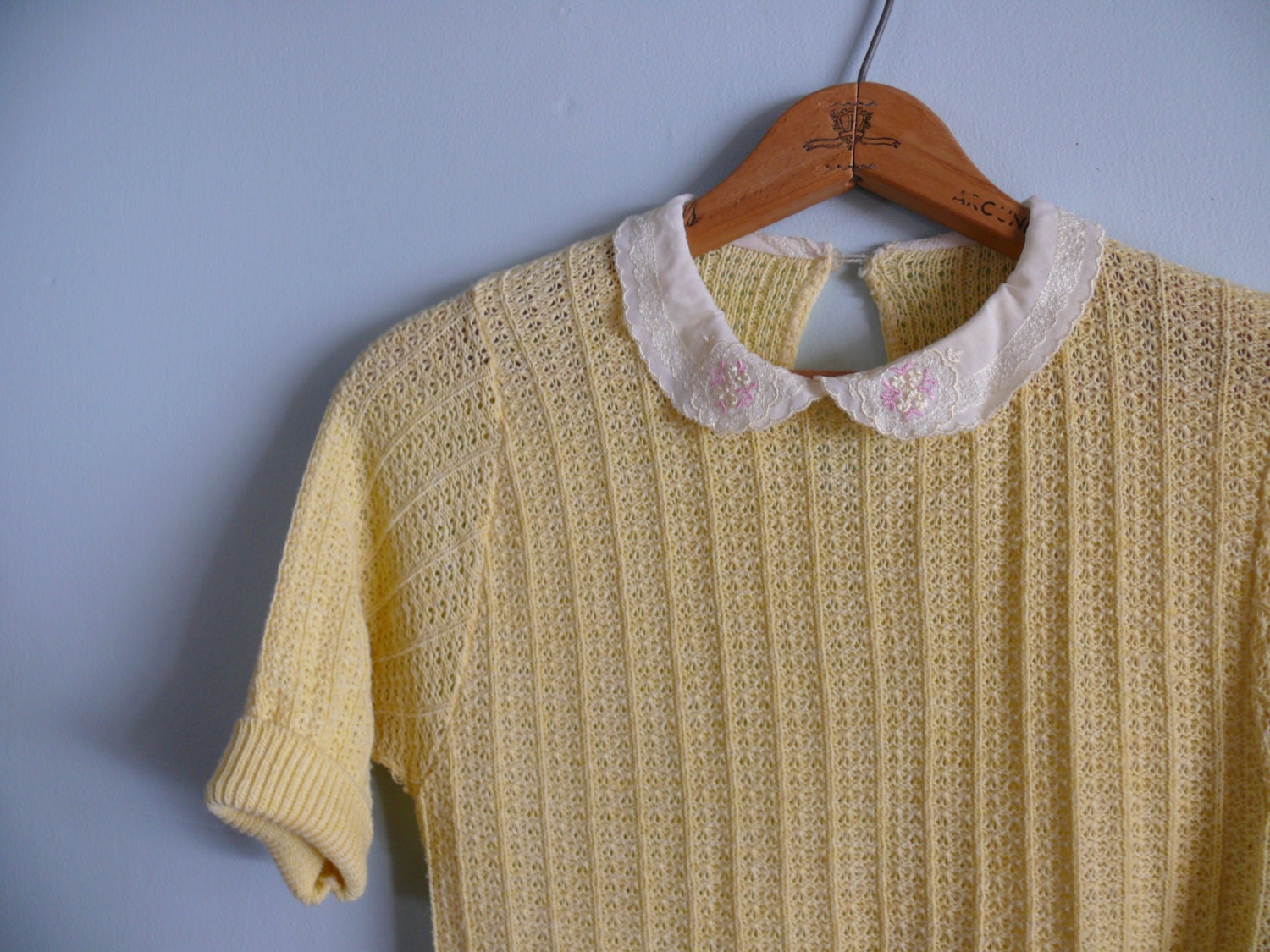 1960s Sweater // yellow spring sweater