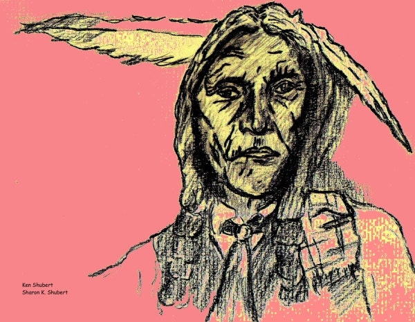 Pink And Yellow Native American Digital Print Southwest Wall Decor 8 x 10 Giclee Print