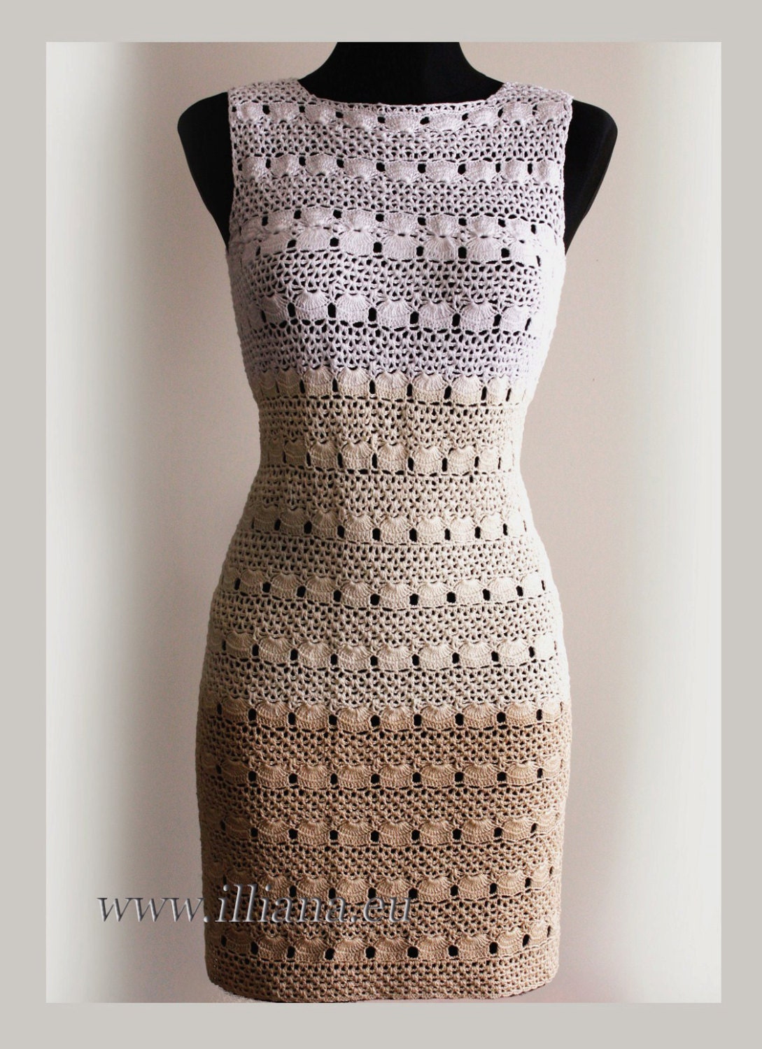 Crochet Pattern . Dress No 233. Sizes XS to XXL