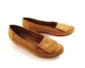 Leather Flats Shoes Vintage 1980s Cherokee Comfort women's size 9