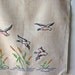 Vintage Embroidered Bird Wall Hanging / Teatowel