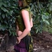 Felt Melted Moss Green Spirit Tree Of Life Silk Train Hooded Pixie Vest OOAK