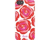 Personalized iPhone Case - Monogram iPhone Case - BOLD FLORAL Collection, choice of color