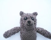 Plush Crochet Brown Bear, ready to ship.