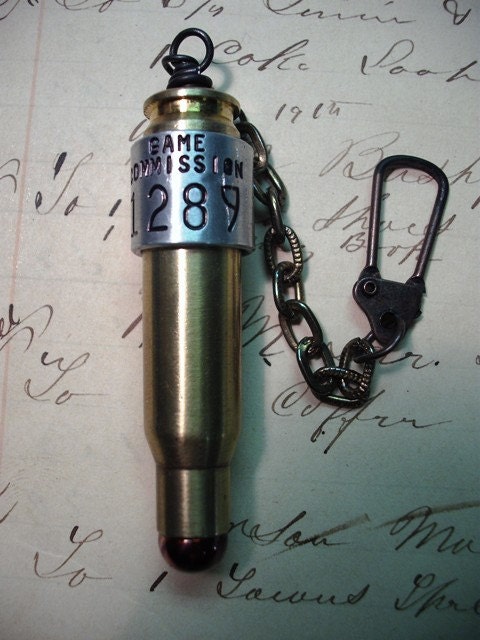 Lucky Hunter Keychain - Bullet Casing With Bird Band - Perfect Valentine  Gift