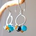 Turquoise orange garland earrings