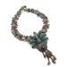 Peacock Gemstone Rainbow Goddess Necklace - VIntage Assemblage Statement - One of a Kind - InVintageHeaven