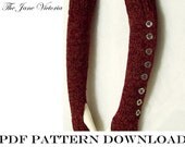 Fingerless Gloves Knitting PATTERN, Foraoise, PDF DOWNLOAD