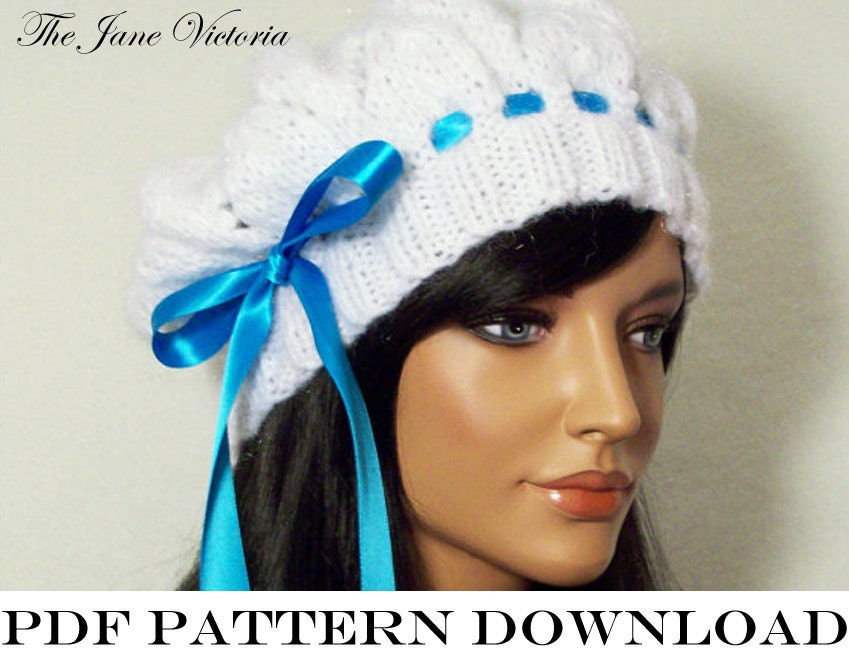 Frost Bonnet Knitting PATTERN, Gilraen Celebrindal, PDF DOWNLOAD