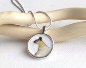 Art pendant - Siamese cat - original handpainted art jewerly,  watercolor, miniature, necklace, OOAK