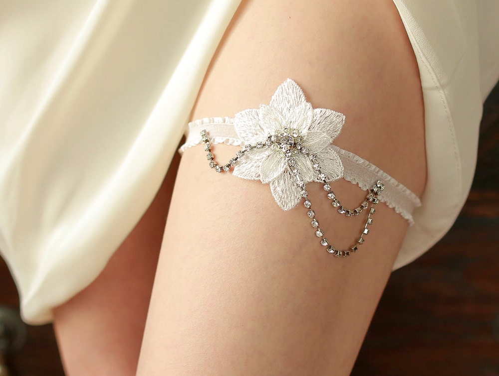 Garter - bridal garter, wedding garter, lace garter, star garter