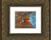 Art, painting, Still life painting, floral, flowers, Decor, gift, mothers day gift, art, Original Acrylic, painting, red and blue, aqua