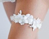 LUCA wedding garter, lace wedding garter, ivory bridal garter