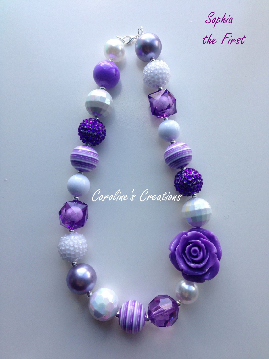 Princess Sophia the First Purple Girl's Chunky Necklace B4G1 Free