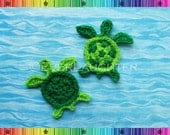 Turtle or Sea Turtle Applique - CROCHET PATTERN (PDF)