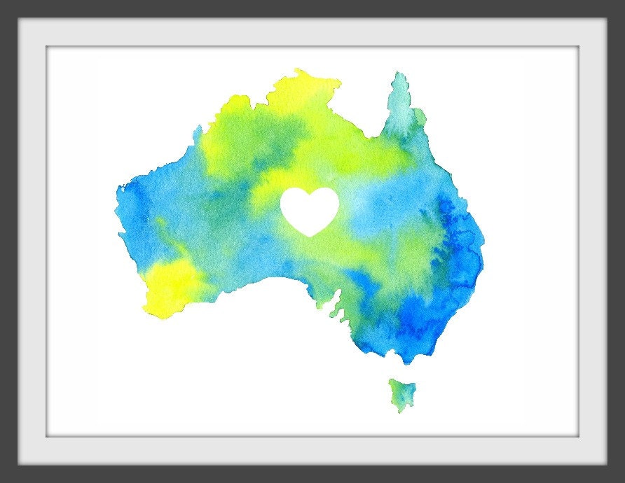 i love australia: 8.5x11
