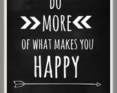 what makes you happy - chalkboard (8.5 x 11)