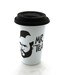 Mr T Tea Travel Mug Double Walled Porcelain Eco cup with Lid Kiln Fired