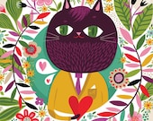 Alexander was a Lover, not a Fighter... limited edition giclee print of an original illustration (8 x 8 in, 20 x 20 cm)