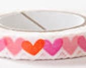 NamiNami Washi Masking Tape - Hearts in Pink - Slim