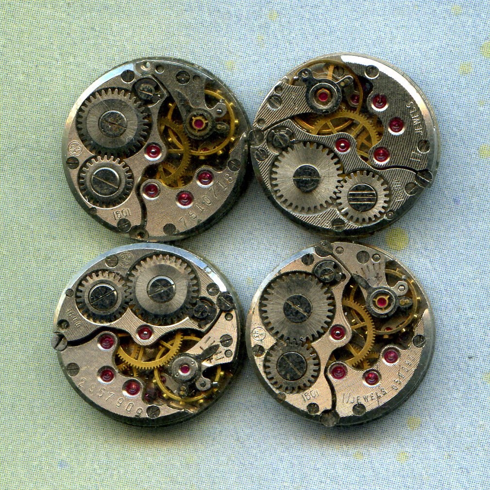 5/8"... 4 similar  vintage  watch movements...4-3 Jan
