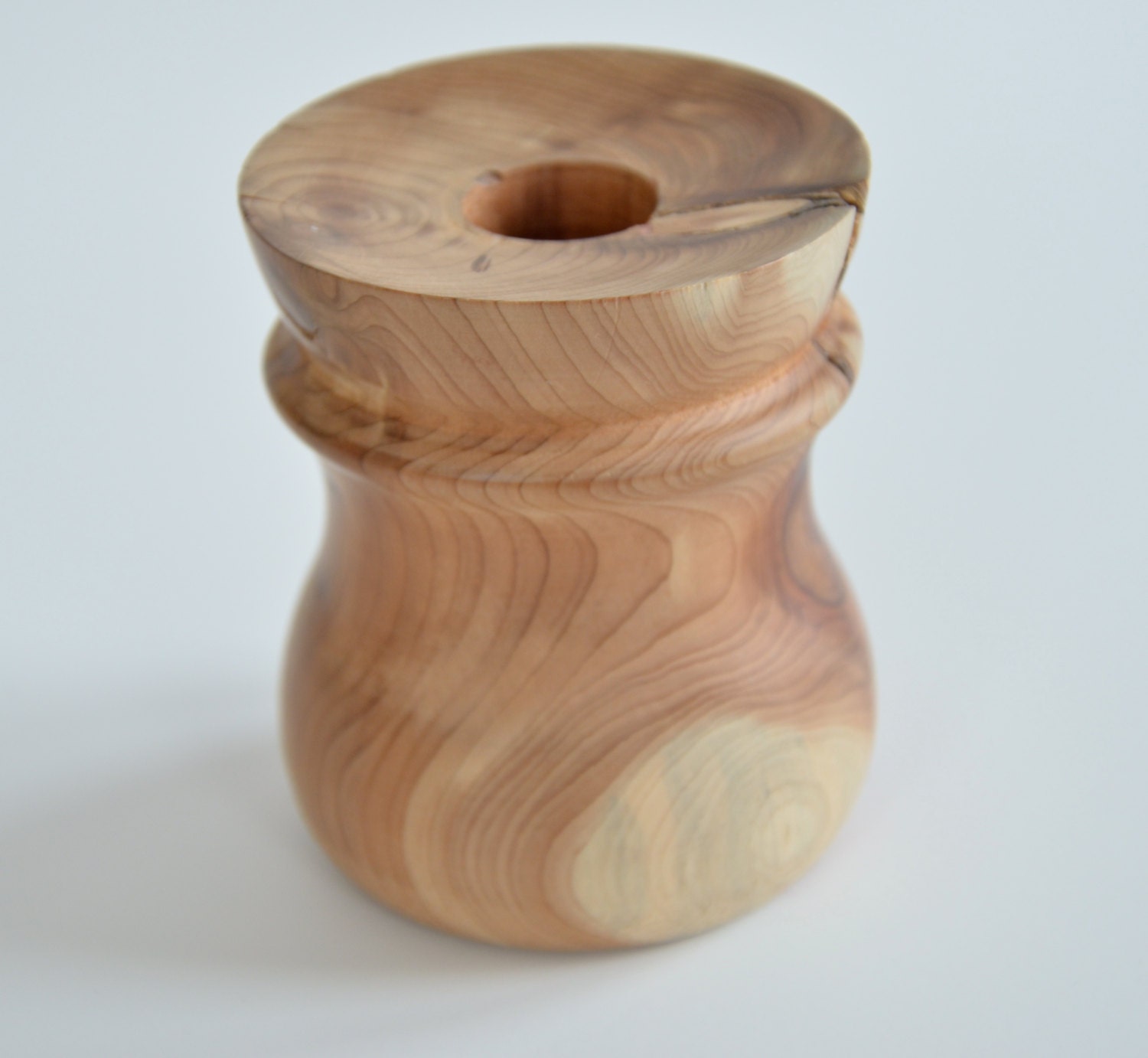 CEDAR CANDLEHOLDER - HANDCRAFTED - Artisan Lathe Turned