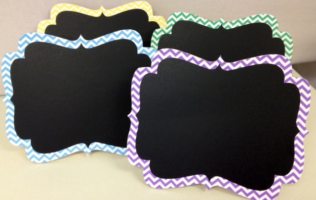 New BRADEN STYLE  CHEVRON Chalkboard Sign  - 8 x 10 Wood Photo Prop Wedding Chalkboards, Buffet Labels, Table Numbers