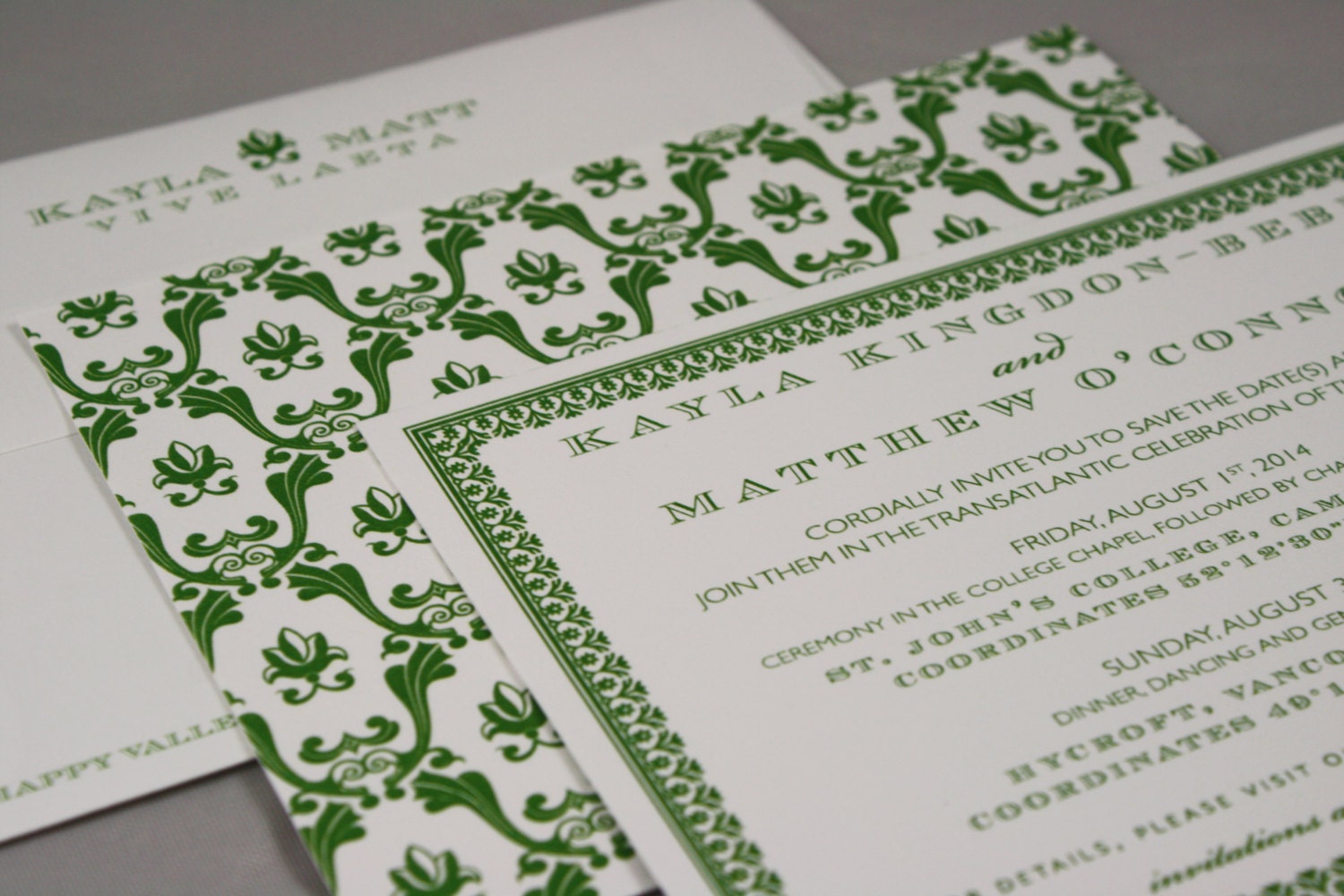 Save The Date - English Garden Transatlantic Invitation