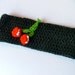 Crochet Cherries Headband Ear Warmer