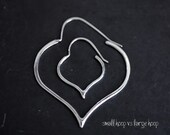 From the bottom of my heart (tm)...sterling silver heart hoop earrings, Large