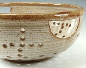 Ceramic Colander - Ceramic Berry Bowl - Strainer -Bowl in Cream with Handles - Ready to Ship