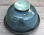 Round Lidded Cheese Dish - Butter Dish - Butter Keeper Blue and Green - In Stock