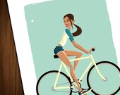 Fixie Girl A3 Artprint