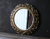 Vintage Mirror Home Decor Gold Color from Nowvintage on Etsy - nowvintage