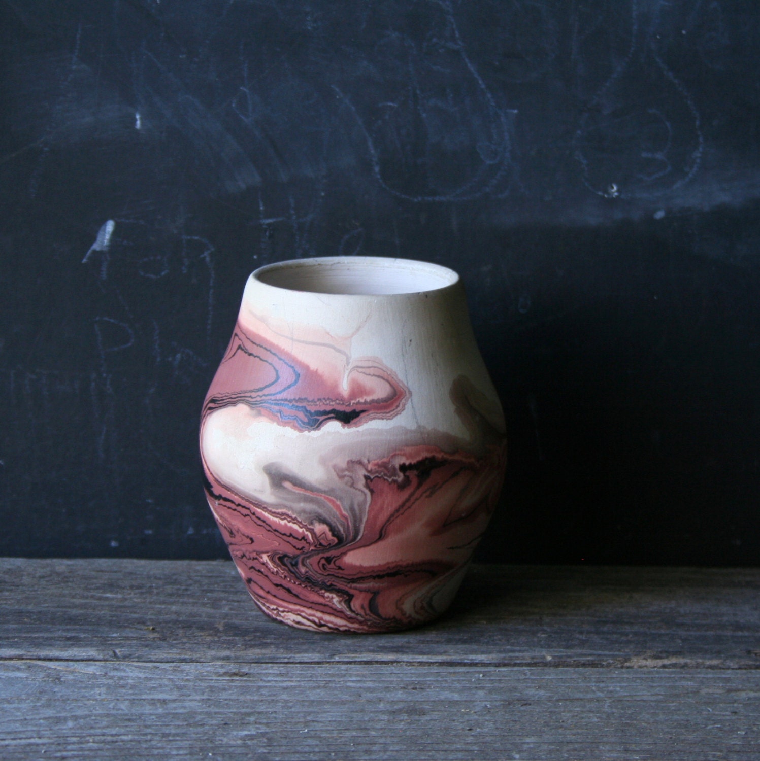 Vintage Pottery Vase Nemadji Brown and Reds 5 From Nowvintage on Etsy