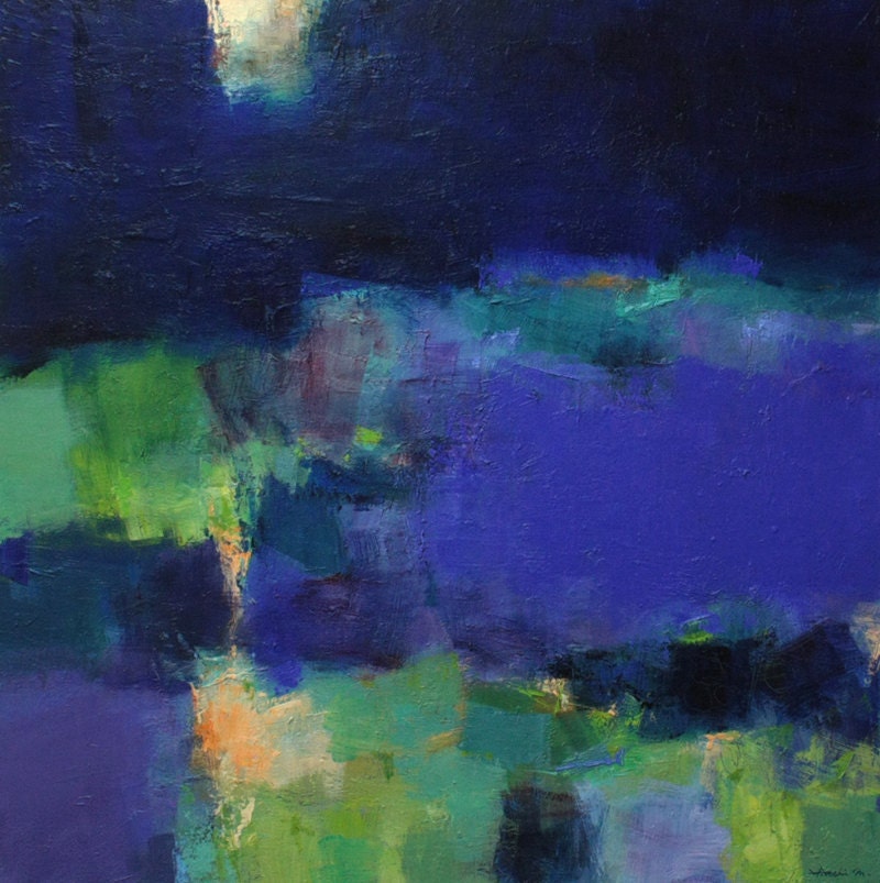 May 2013 - 2 - Original Abstract Oil Painting - 72.7 cm x 72.7 cm (app. 28.6 inch x 28.6 inch)