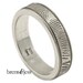 Custom Fingerprint ring 6mm Sterling Silver Wedding/Commitment Band exterior print with milgrain