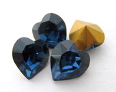 Vintage Swarovski Crystal Rhinestone Montana Sapphire Oval Glass Jewel 9x8mm swa0423 (4)